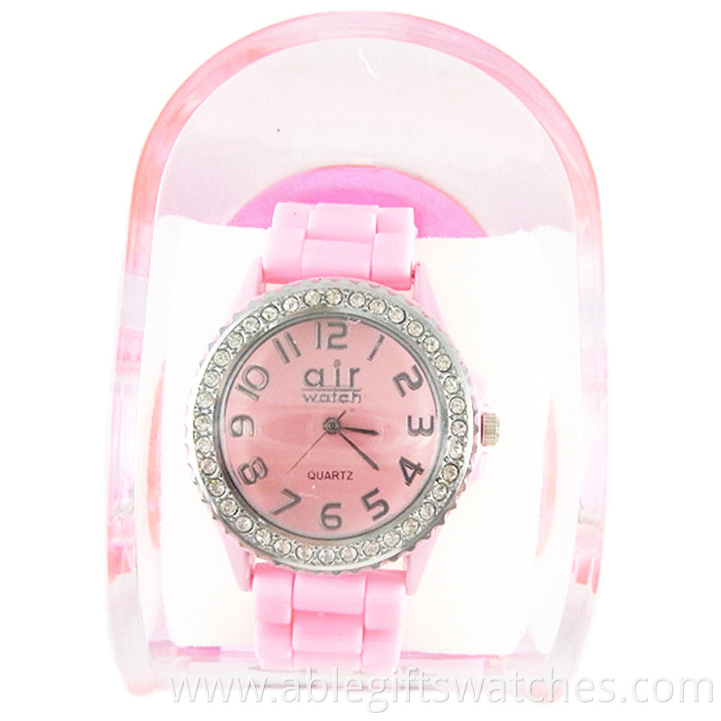 pink geneva watch